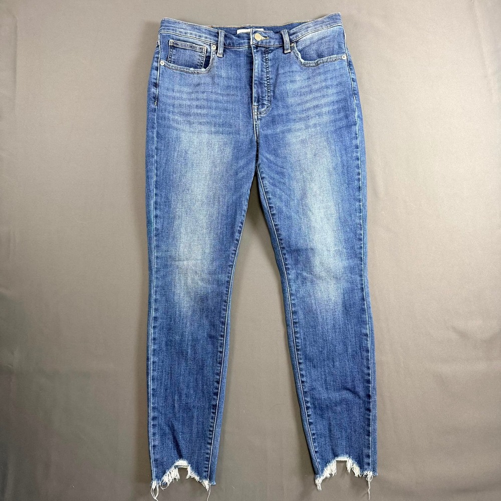 Lucky‎ Brand Cropped Skinny Jeans Medium Wash Stretch Women's Size 12